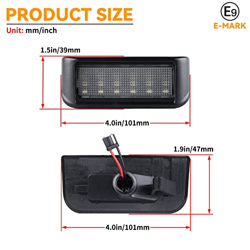 Luz de matrícula LED que elimina fallos de bombilla fundida en Peugeot Partner y Jumpy 7