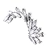Happiness Boutique Damen Ear Cuff Ohrstecker Vintage | Strass Damen Ohrklemme Silber Ohrring nickelfrei
