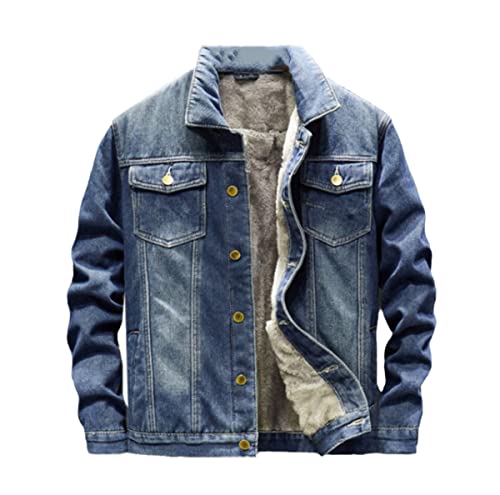 Veste en jean homme contre le froid veste doublée laine épaisse