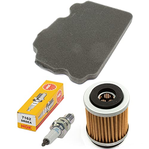 Kit d'entretien Filtre à air + Filtre à huile + Bougie d'allumage pour Yamaha TW 125 TW 200 TW125 TW200 Trailway année de construction 1987-2015 Cover