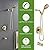 VIKASI Tub Shower Faucet Set with 10 Spray Handheld Shower Brushed Gold Shower Head and Handle Set Shower System with Tub Spout 4.7 Inch Shower Handheld Shower Fixtures Tub and Shower Trim Kit
