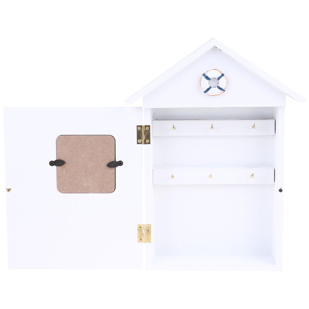 IMIKEYA Porta Costiero Forma a in Chiavi Sintetico Bianco Ganci Decorazione in per Corridoio e