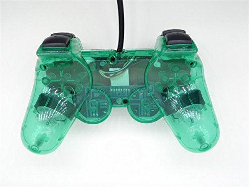 image for Saloke Wireless Gaming Controller for Ps2 Double Shock (Clear Green)
