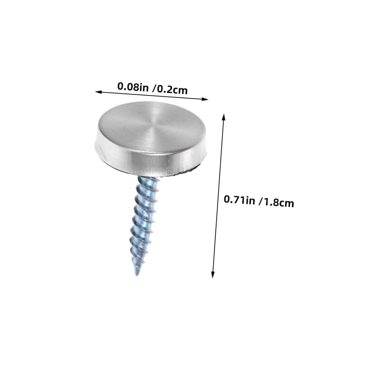 Unomor Stainless Steel Mirror Nails Decorative Hinge Caps Advertising Cover Nails for Glass Panels