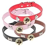 Toyvian 4 Stück Teiliges Verstellbares Schafshalsband mit Bunten Glocken Langlebiges Nutzvieh zubehör für Schafe Ziegen Kühe Komfortabel und Reißfest für Bauernhof und Weide