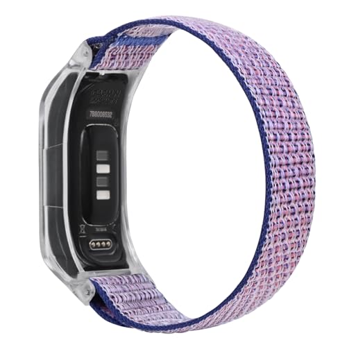 C2D JOY Correas de nailon de malla deportiva compatibles con Garmin Vivosmart 5 tracker correas de repuesto con funda, M(5.1-8.3') Nylon, ágata, M(5.1-8.3inch), Nailon, Ágata