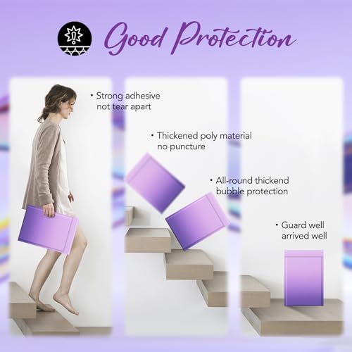 Image of Fuxury 40 Pack Bubble Mailers 10.5x16 inch Gradient Purple Padded Envelopes