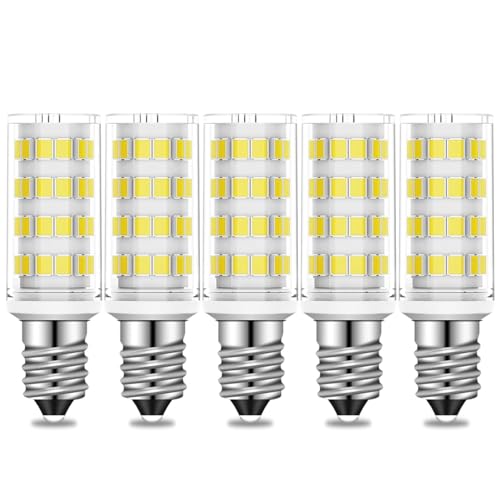 Suiyueshentou E14 led Bulb E14 European Base Bulb Turkish Lamp Replace Dimmable 4W Equivalent 40W Incandescent, AC 110V Daylight White 6000K, 400LM 5Pack (Daylight White 5pcs)