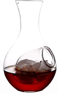 400ml Cold Sake Glass Decanter Bottle with Ice Pocket Cold Sake Chilled for Bourbon, Vodka Liquor, Scotch