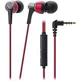 Audio-Technica ATH-CKR3iS SonicPro In-Ear Headphones with In-line Mic & Control, Red