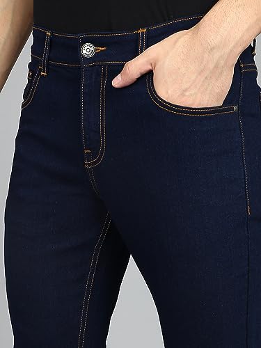Image of Urbano Fashion Men's Regular Fit Mid Rise Washed Jeans Stretchable