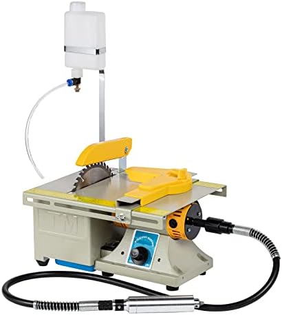 Mingfuxin Upgrade Lapidary Saw, Precision Mini Table Saw Hobby Rock Cutting Saw, Portable Cutting Machine for DIY Wood Lathe Polisher Drilling Machine Tabletop Saws for Jewelry Making, Drilling Crafts