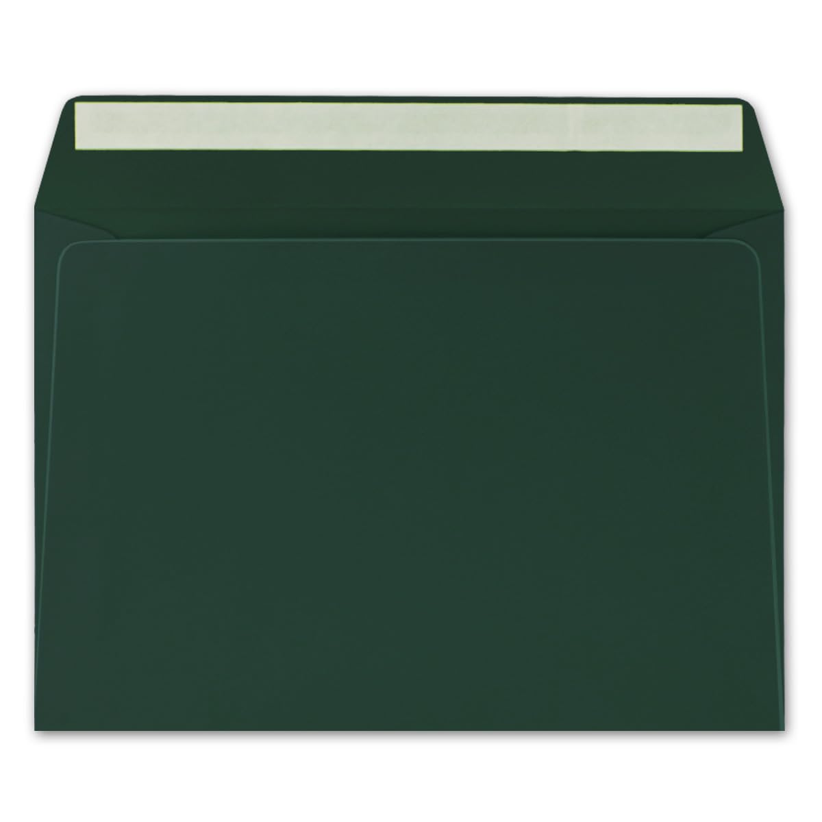 100x Briefumschläge DIN C5 Kieferngrün (Grün) - 16,2 x 22,9 cm - Haftklebung - Edle Kuverts für große Einladungen und Karten zum Geburtstag oder Hochzeit