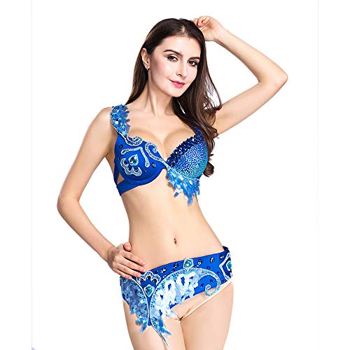 ROYAL SMEELA Belly Dance Bra & Hip Belt Set for Women