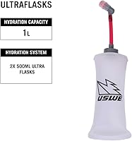 Vista 6 de USWE Pace - Mochila de hidratación para correr con 2 x 16.9 fl oz UltraFlask, mochila para hombre y mujer