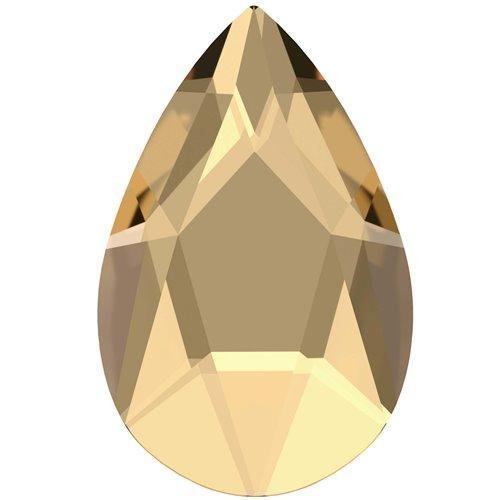 2303 Swarovski Flatback Crystals Hotfix Pear | Crystal Golden Shadow | 8x5mm