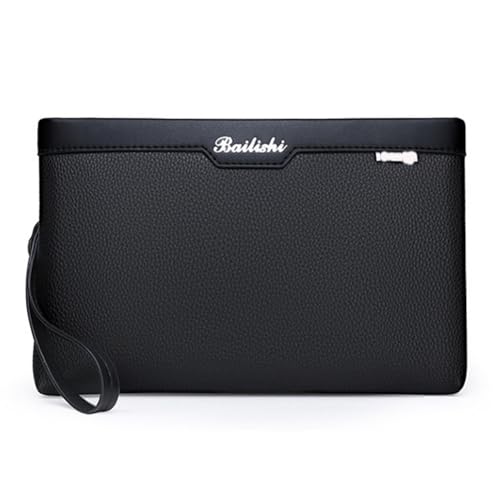 1pcs Leather Clutch for Men Organizer Wrist Bag Genuine Leather Man Clutch Purse Bag Wallet Men Handbag Wrist Bag（Small）