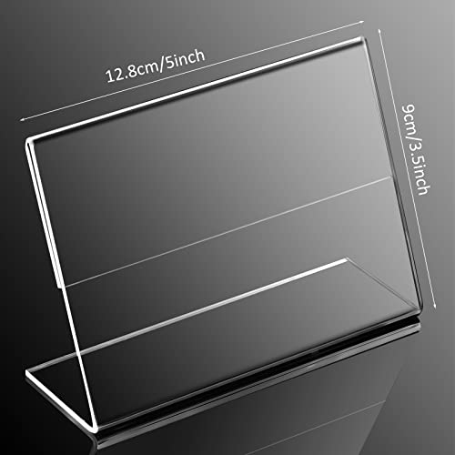 48 Pcs 5 X 3.5 Inch Acrylic Frame, Acrylic Sign Holder Clear Acrylic Picture Frame Horizontal Display Photo Booth Frames With Slanted Back For Home Office Wedding Birthday #TOP2