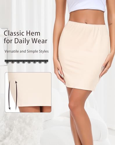 Image of Vlazom Women's Half Slip for Under Dress Short Petticoat Above Knee Under Slips for Women Under Dresses Size S-XXL