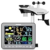 Sainlogic 12-in-1 Weather Station, Weather Stations Wireless Indoor Outdoor with Rain...