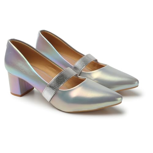 Image of ELLE Women's Mary Jane Style Block Heels Slip-On Pumps