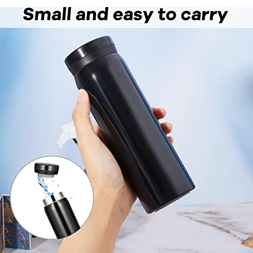 Dandat Pack de 4 Botellas de Agua Mini de Acero Inoxidable 10 oz con Aislamiento al Vacío miniatura 4
