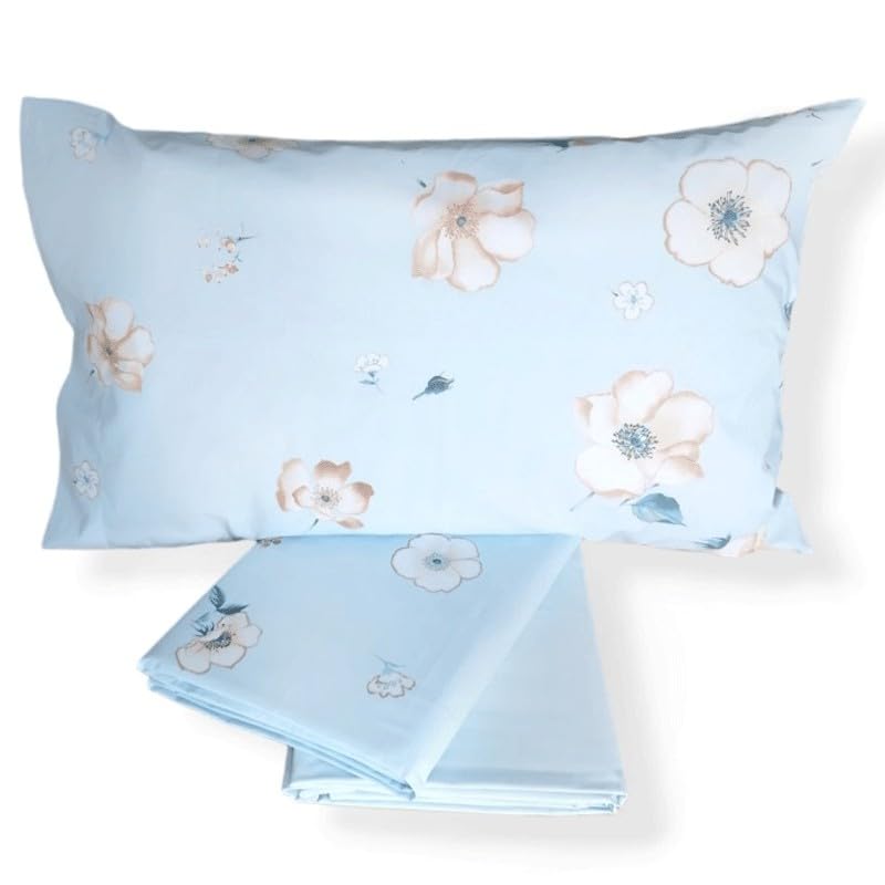 Gabel Completo Lenzuola ANTARES (SOFFIO) - Lenzuola - Conjunto de Ropa de Cama - Queen - 4 Pezzi - Cotone - Ipoallergenico