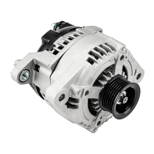 Image of PHILTOP Alternator Compatible With Hyundai for 2015-2019 Sonata 2015-2020 Sorento 2016-2020 Optima 2019-2020 Santa Fe 2017-2018 Santa Fe Sport 2017-2021 150 Amp 11953N 12V CW 6-Groove Pulley | Fits 2019-2020 Hyundai Santa Fe L4 2.4L, 2015-2019 Hyundai Sonata L4 2.4L, Replacement OE 11953, 42064, 373002G061
