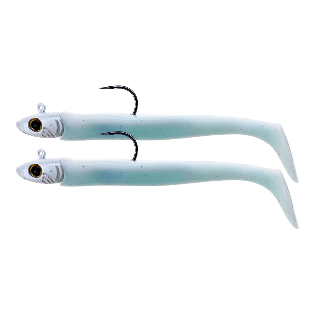 Lazy Lures Bomb Squad Lures (45g/16cm), 2 Per Pack Durable Soft Plastic Paddle Tailed Lures, Saltwater Lures. Perfect For Sea And Fresh Water Fishing, Catch Bass, Pollock, Cod and Mackerel