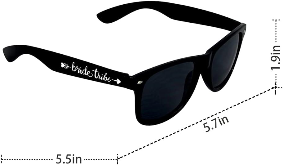 LADY&HOME 10 Pack Bachelorette Party Sunglasses Favors, Bridesmaid and Bride Tribe Sunglasses for Bridal Party, Bridal Shower(Black) - Image 3