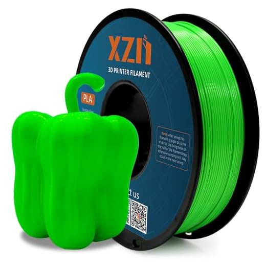 ⚡ XZN PLA Filament 1.75mm Green 1KG, Neatly Wound, 3D Printer Filament Dimensional Accuracy +/- 0.02mm, 1kg Spool(2.2lbs) Fit Most FDM 3D Printers