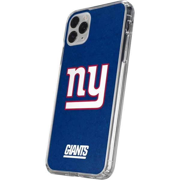Skinit Clear Phone Case Compatible with iPhone 11 Pro - Officially Licensed NFL New York Giants Distressed Design