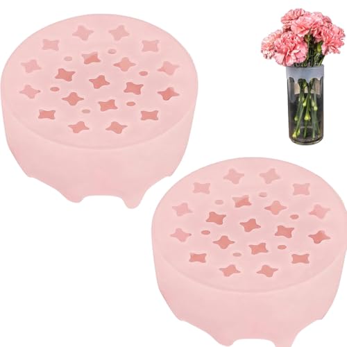 2 rejillas reutilizables de silicona elástica para organizar flores, a prueba de agua, organizador floral de silicona, soporte para tallo, para decoración del hogar y fiestas