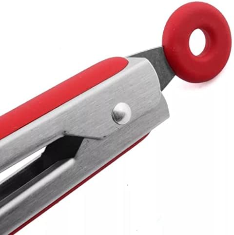 Royal Cuisine Kitchen Tongs Silicone Tongs Heat Resistant Handle with Easy Grip Non-Slip Smart Locking Stainless Steel Cooking Tongs for Cooking, Serving, Barbecue, Buffet, Salad and Ice