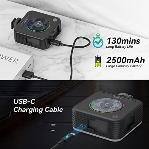 SMALLRIG P108 Luz de Vídeo RGB, Luces LED Portátiles para Cámaras, Iluminación Fotográfica a Todo Color de 360° con 3 Cold Shoe, 2700K-6500K, Panel de Luz de Vídeo Recargable de 2500mAh - 4055 - imagen 4