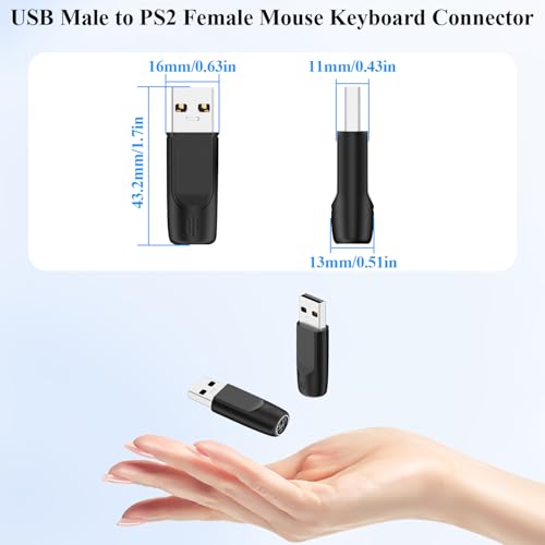 Adaptador USB A Macho a PS/2 Hembra, Pack 2 miniatura 6