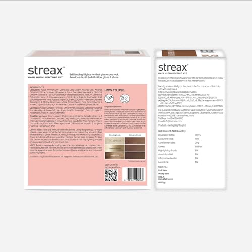 Image of Streax Hair Colour Highlight Kit | Mocha Brown - Pack of 1 | Enriched With Walnut & Argan Oil | Rich, Vibrant, Easy to Use, DIY Application for Women