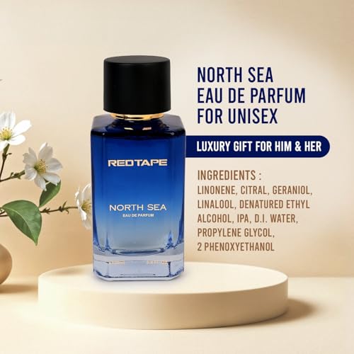 Image of Red Tape North Sea Eau De Parfum 100ML | Unisex Perfume | Long-Lasting Floral & Aromatic Fragrance | Fresh Scent | Premium Perfume for Men & Women | Ideal Gift Option