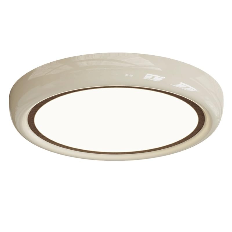 Plafón de techo crema de 15 pulgadas regulable en 3 colores con pantalla de acrílico minimalista