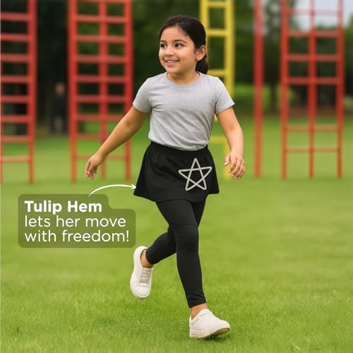 Image of YouGotPlanB Skeggings for Girls | Pack of 1 | 2-in-1 Skirt with Attached Leggings | Cotton | Ages 4-16 Years | Comfort fit | Ideal for Sports & Play