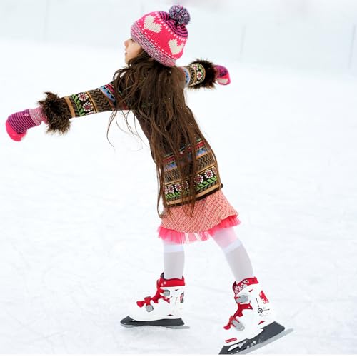 Image of SATINIOR Women Girls Ice Skating Socks | Tight High Knee Nylon Socks for Skating Activities Women and Girls, Compatible with Ice Skates and Roller Skates