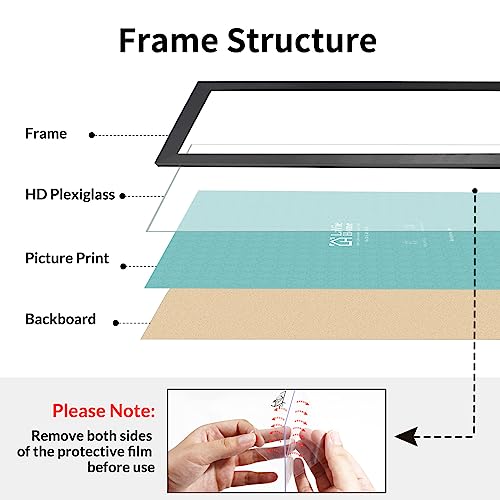 Lavie Home 24 X 24 Poster Frame 2 Packs Black, Display Square Pictures 24X24 Without Mat thumb #2