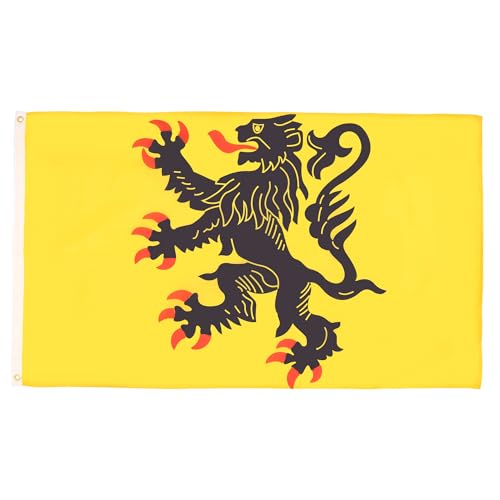 AZ FLAG - Bandera Norte-Paso De Calés - 90x60 cm - Bandera De Nord-Pas-De-Calais - Francia 100% Poliéster Con Ojales de Metal integrados - 50g - Colores Vivos Y Resistente A La Decoloración