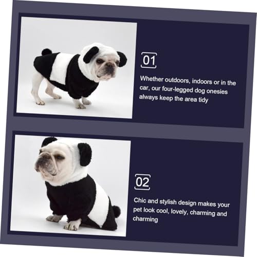 Disfraz de panda para perros - Ropa acogedora para mascotas miniatura 6