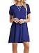 VIISHOW Women's Short Sleeve Casual Loose T-Shirt Dress (XL, Royal blue)