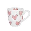 Valentine's Day Mini Mug 0.2L Eben Quatschen with Pink Hearts - Romantic Ceramic Design for Coffee and Tea
