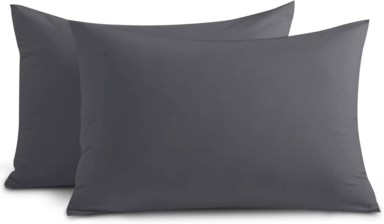 Yorkshire Bedding Charcoal Pillow Cases 4 Pack 100% Soft Brushed Microfiber Hypoallergenic Pillowcases with Envelope Closure - Fade & Stain Resistant Housewife Pillow Covers (50 X 75 Cm)