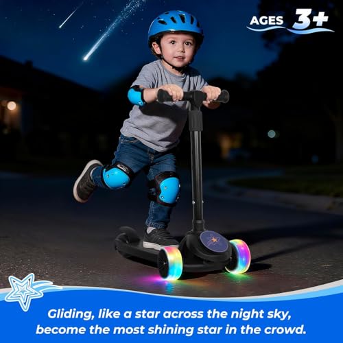 Nattork Kids Scooter with Light Up Wheels