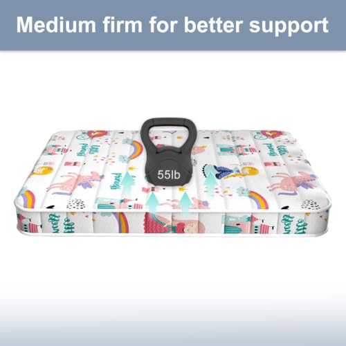 Image of 3 Inch Mini Toddler Mattress, 38 inch Lx26 inch W Portabel Mattress, Princess