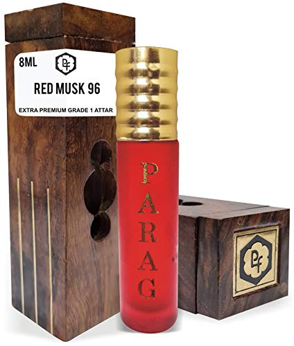 Parag Fragrances Red Musk 96 Attar (Grade 1 & Bhapka Processed) With Hand Crafted Wooden-image-29
